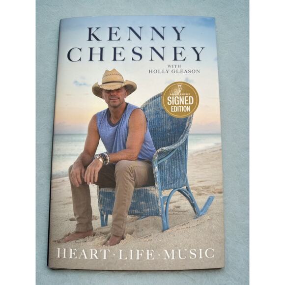Kenny Chesney Heart Life Music Signed Hardcover Book Barnes & Noble Exclusive - Picture 4 of 9